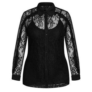 NWT City Chic Ruffled Lace Top